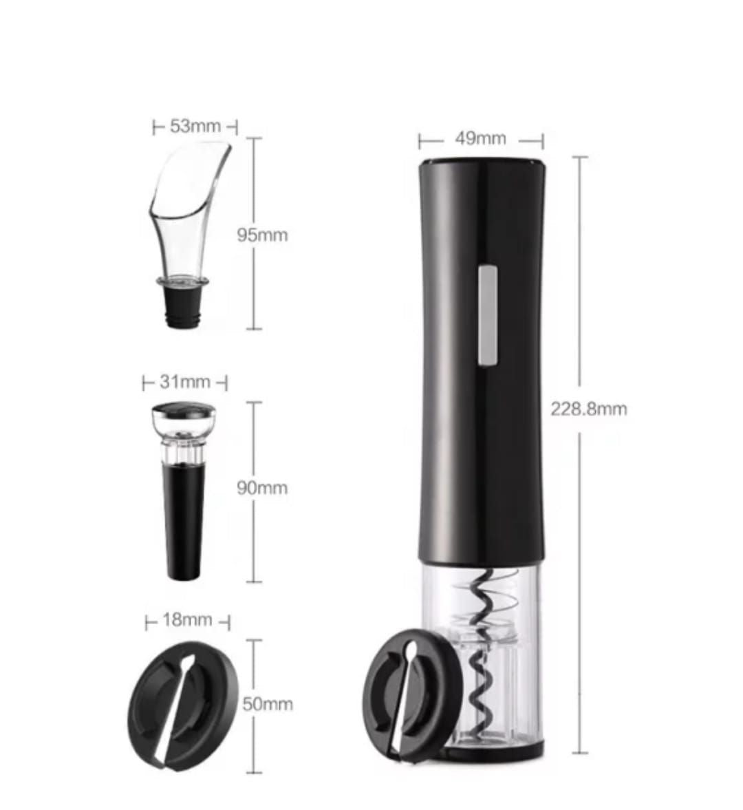 Set descorchador de vino