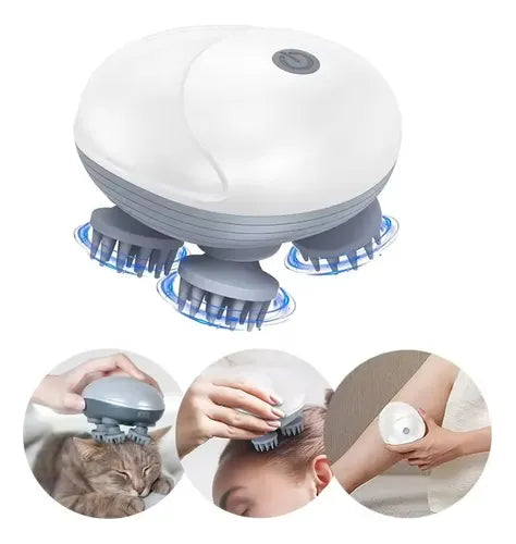 MASAJEADOR DE CUERO CABELLUDO ELÉCTRICO, MASAJEADOR DE CABEZA PORTÁTIL RECARGABLE