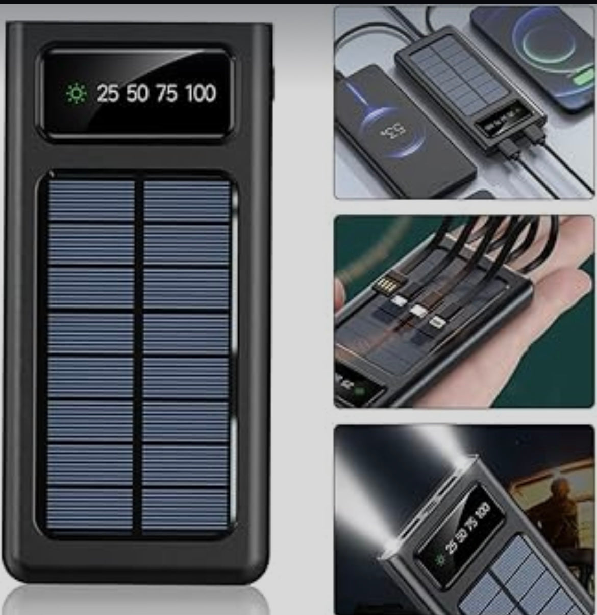 POWER BANK CON CARGA SOLAR 20.000MAH