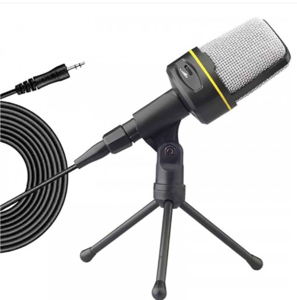 🎤 MICRÓFONO CON CONDENSADOR + MINI TRÍPODE PARA PC🎧