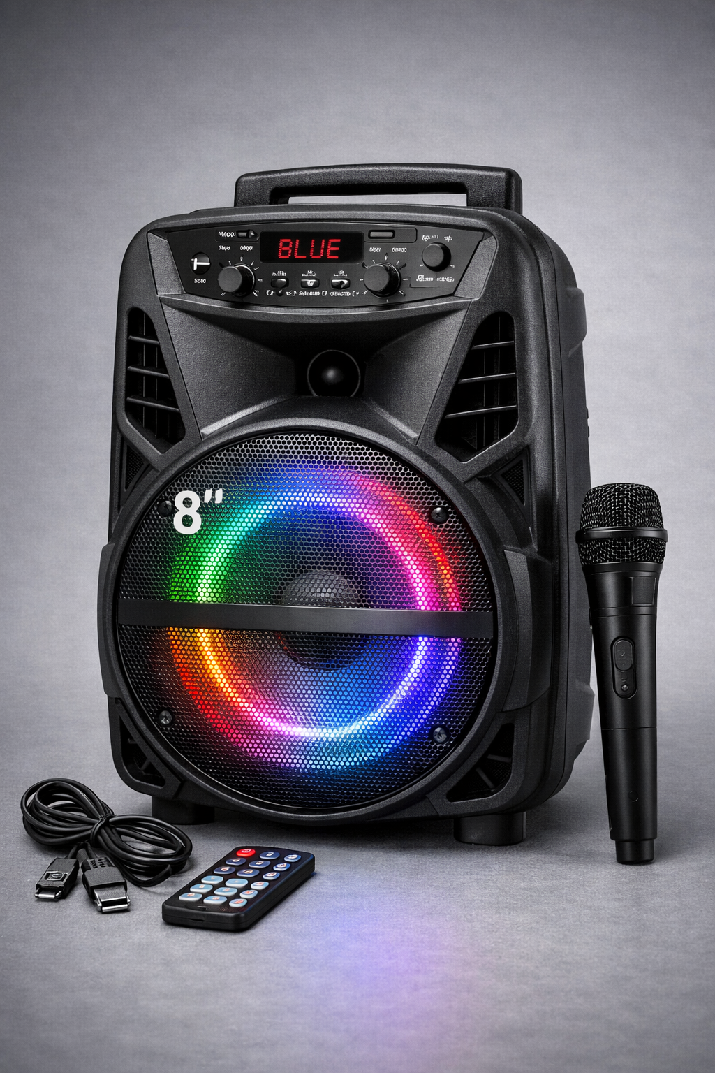 🔊🎤 BOCINA 8” WIRELESS SPEAKER CON MICRÓFONO🔥