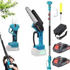 SET JARDINERO- CORTACESPED-TIJERA-MOTOSIERRA ( 3 PZ/ 2 BATERIAS DE 48V