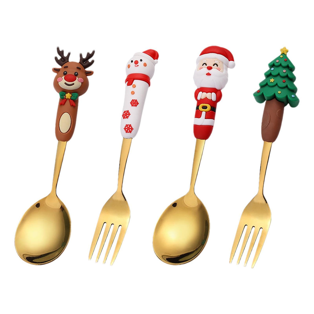 SET DE CUCHARAS Y TENEDORES NAVIDEÑOS