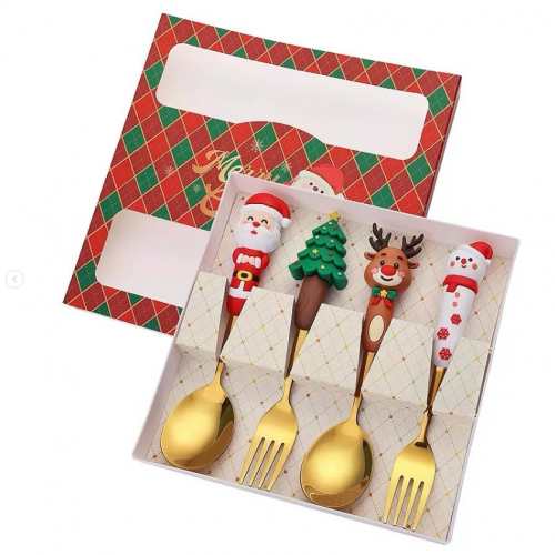 SET DE CUCHARAS Y TENEDORES NAVIDEÑOS